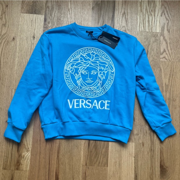 VERSACE Medusa sweatshirt in blue - Picture 4 of 6
